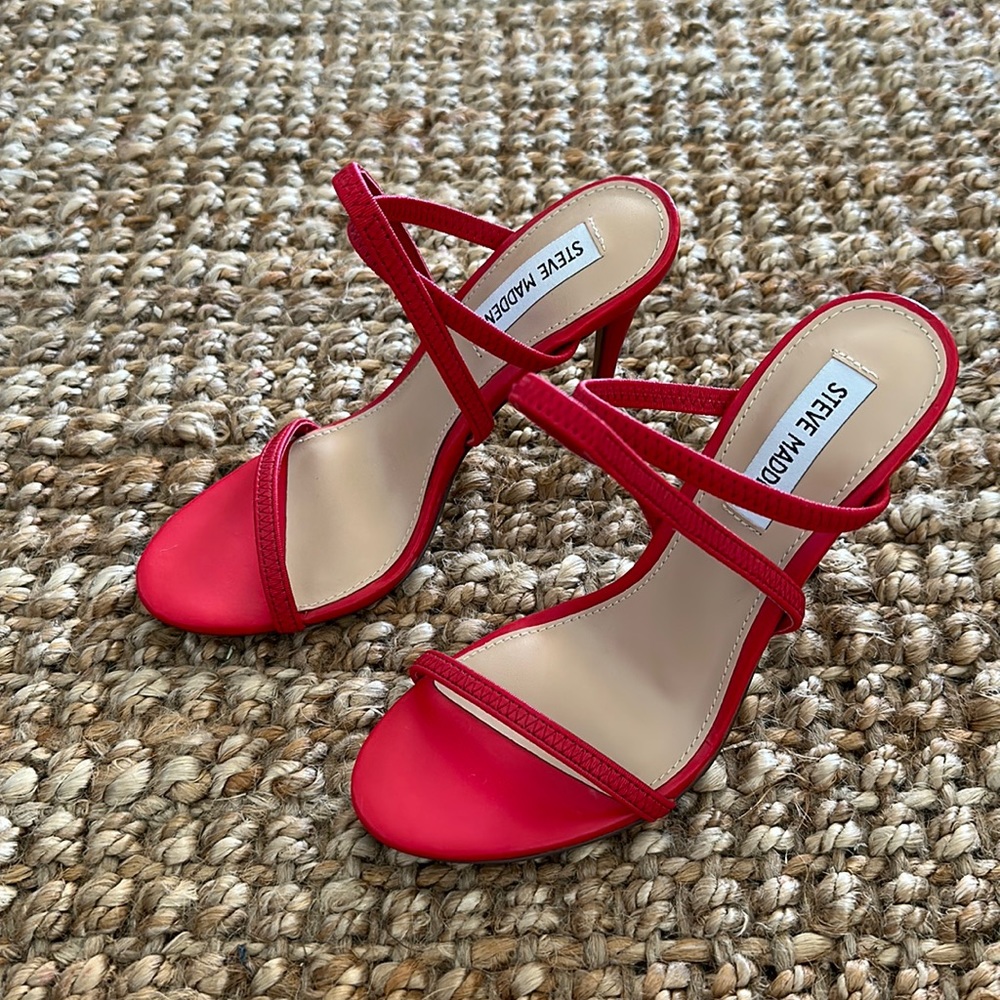 Steve Madden Red Heel Sandals